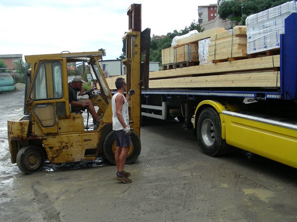 Holz umladen