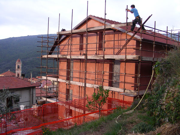 Strohballenhaus Kalkputz