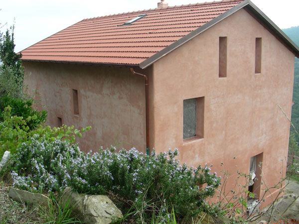 Kalkputz am Strohballenhaus