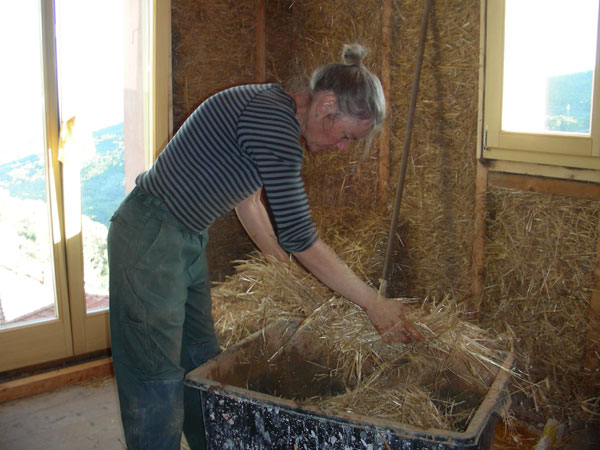 Light slip straw wall