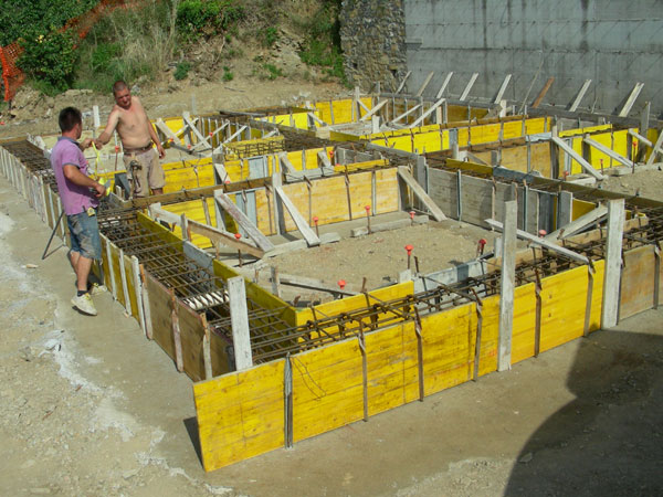 Schalung fr Streifenfundament